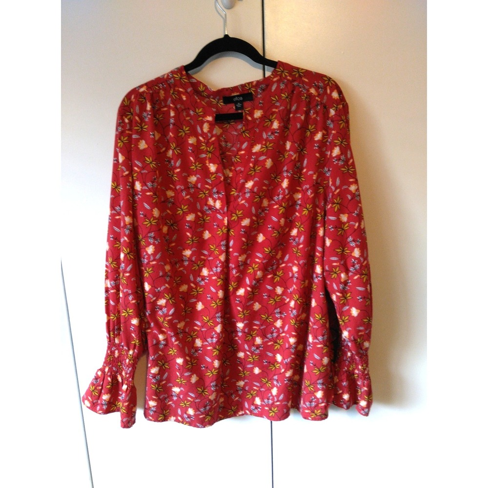 Ellos Womens Ditsy Floral Tunic Top Plus Size 22 Cottagecore Feminine Elegant